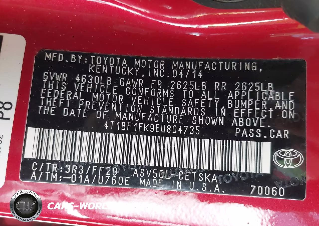 2014 Toyota Camry Se Sport VIN:4T1BF1FK9EU804735 - 9