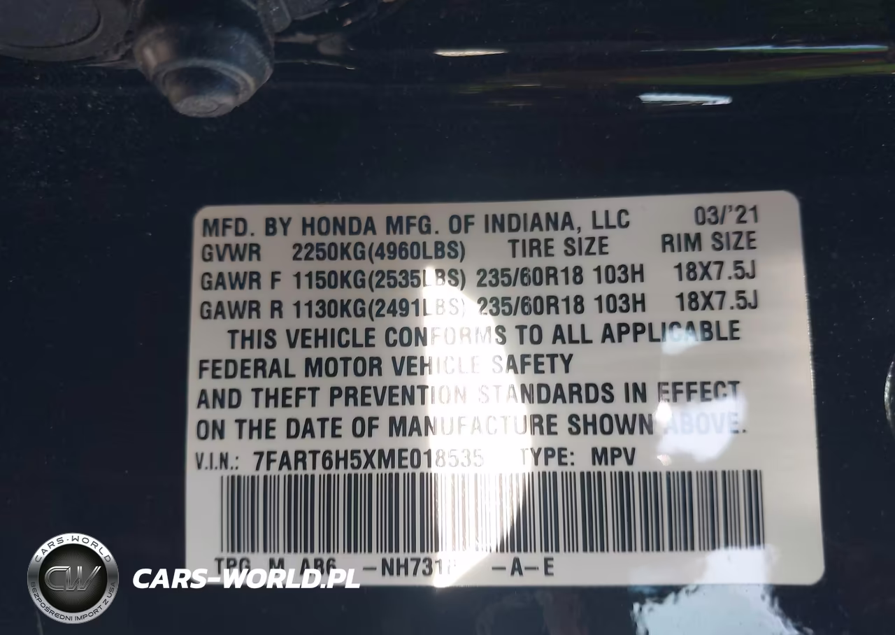2021 Honda Cr-V Hybrid Ex VIN:7FART6H5XME018535 - 9