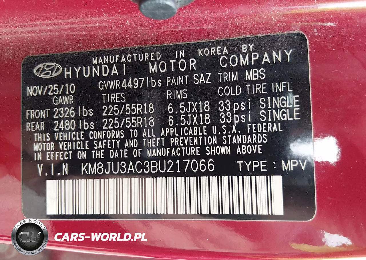 2011 Hyundai Tucson Limited VIN:KM8JU3AC3BU217066 - 9