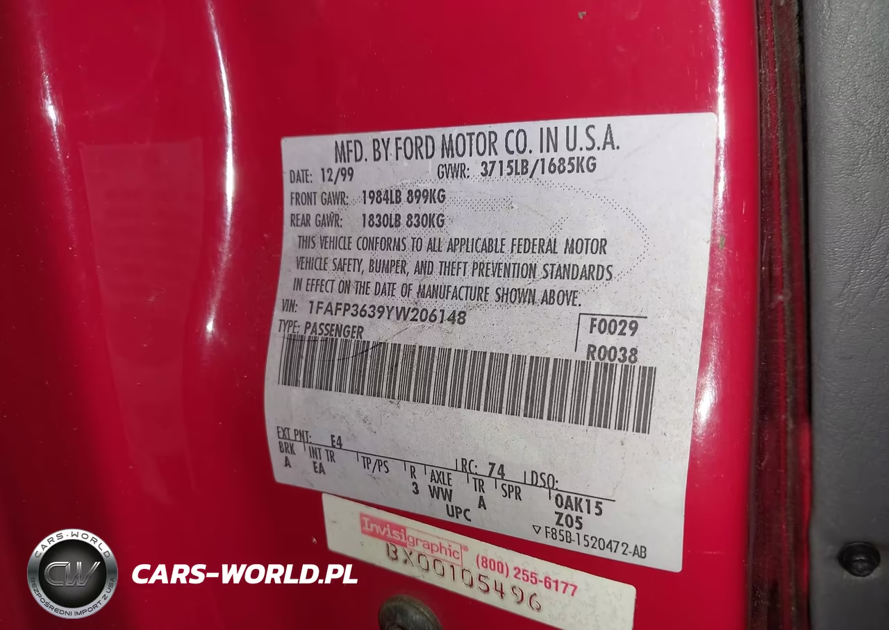 2000 Ford Focus Se VIN:1FAFP3639YW206148 - 9