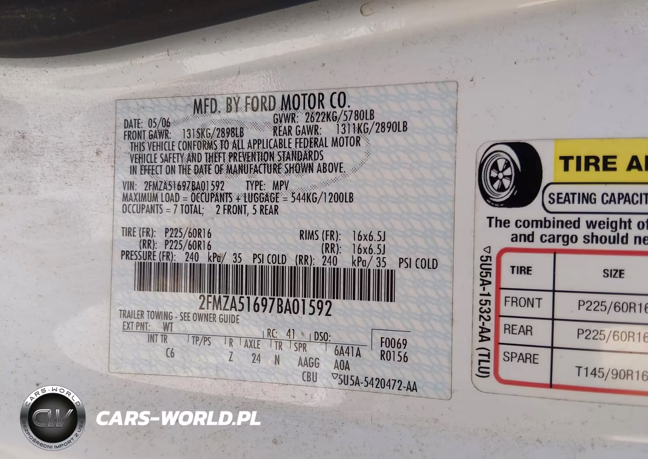 2007 Ford Freestar Se VIN:2FMZA51697BA01592 - 9
