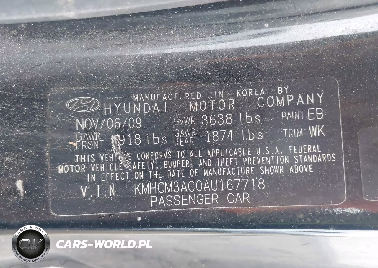 2010 Hyundai Accent Gs VIN:KMHCM3AC0AU167718 - 9