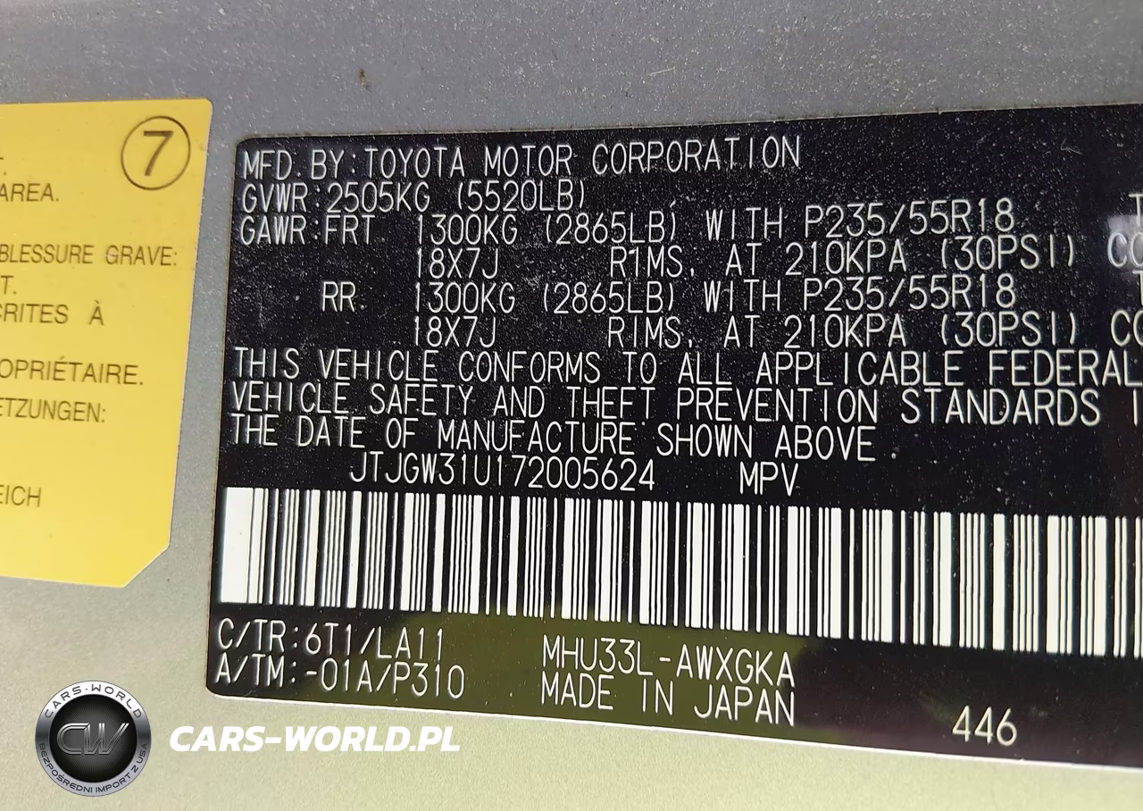 2007 Lexus Rx 400H VIN:JTJGW31U172005624 - 9