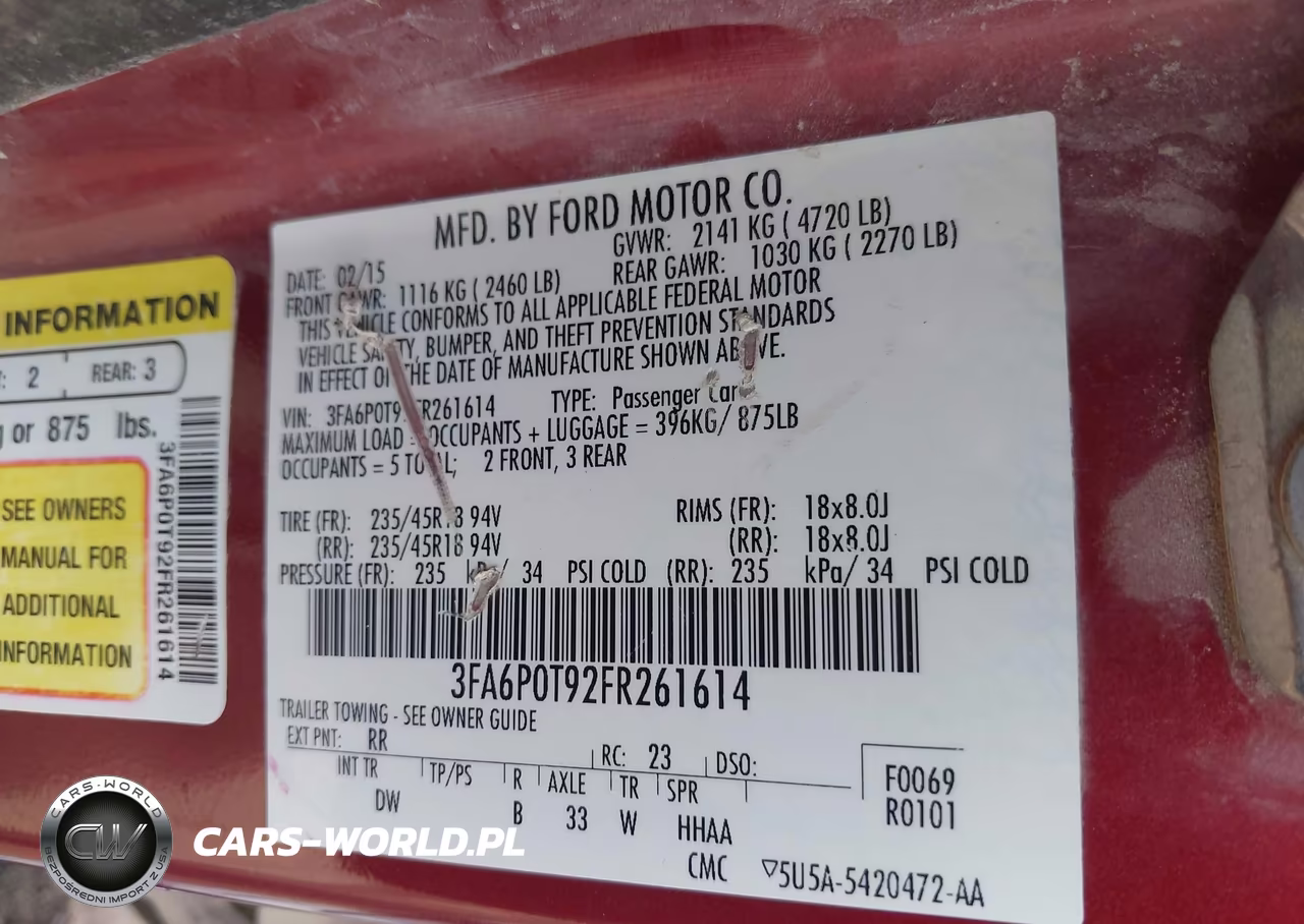 2015 Ford Fusion Se VIN:3FA6P0T92FR261614 - 9