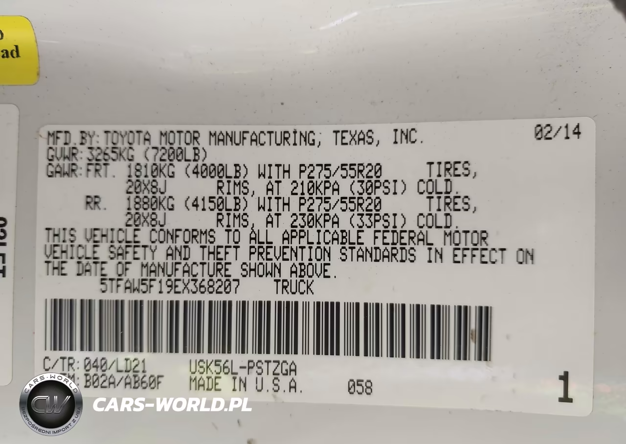 2014 Toyota Tundra 1794 5.7L V8 VIN:5TFAW5F19EX368207 - 9