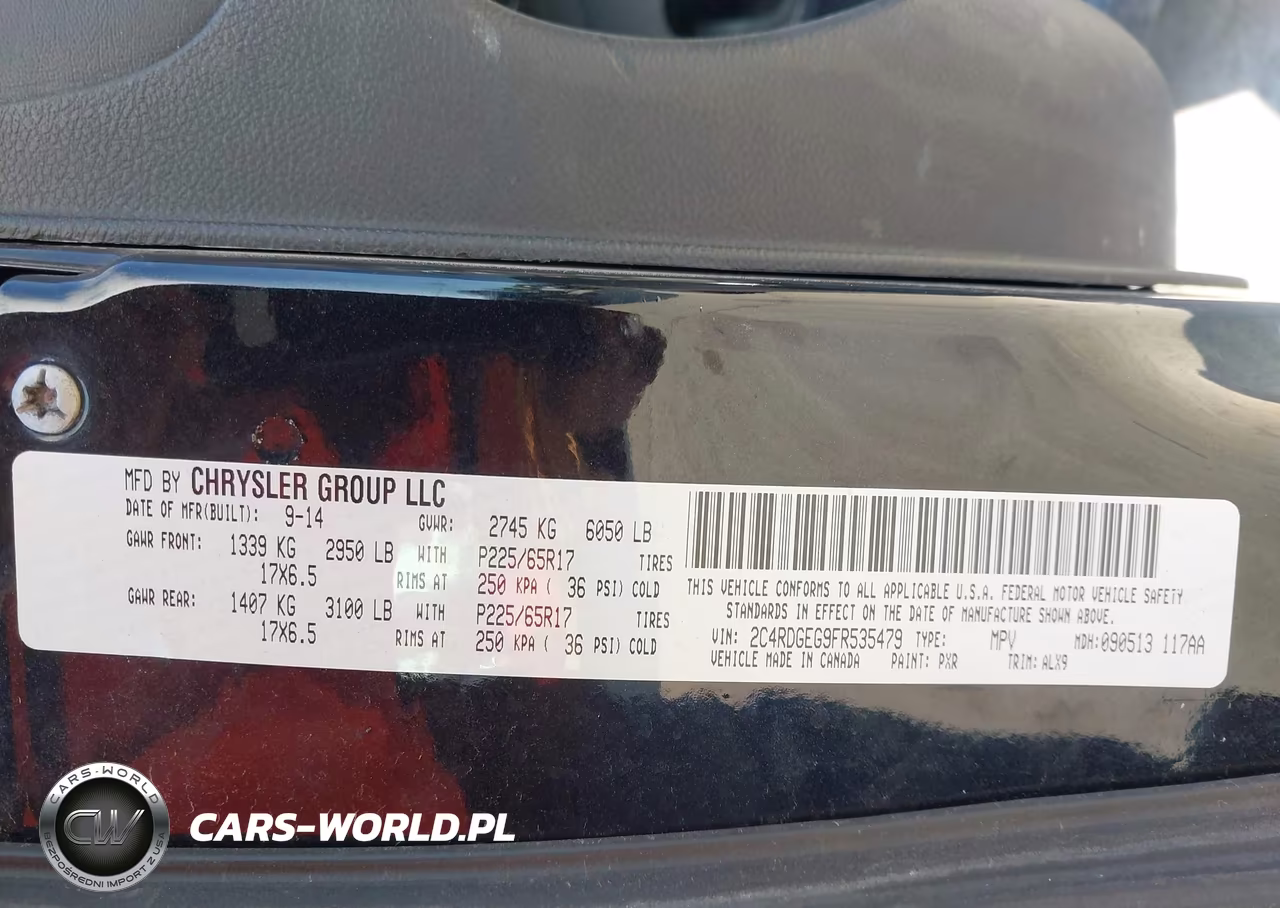 2015 Dodge Grand Caravan R-T VIN:2C4RDGEG9FR535479 - 9