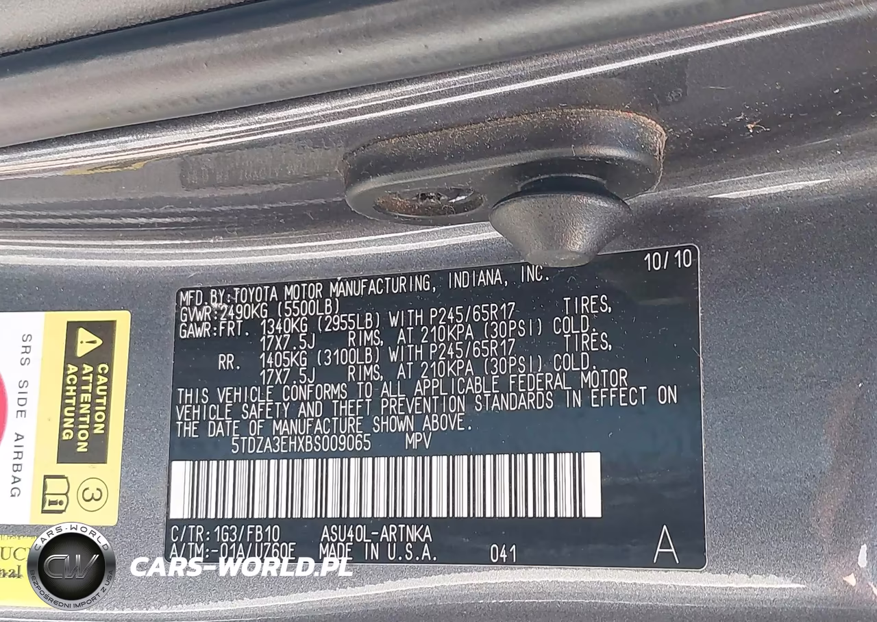 2011 Toyota Highlander VIN:5TDZA3EHXBS009065 - 9