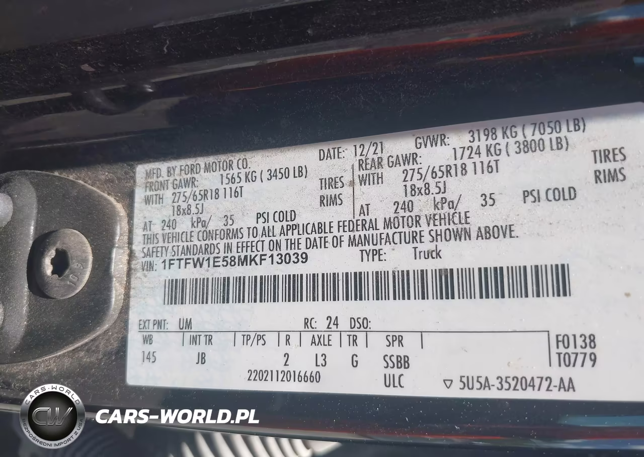 2021 Ford F-150 King Ranch-Lariat-Platinum-Xl-Xlt VIN:1FTFW1E58MKF13039 - 9
