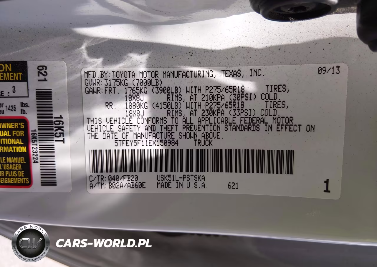 2014 Toyota Tundra Sr5 5.7L V8 VIN:5TFEY5F11EX150984 - 9