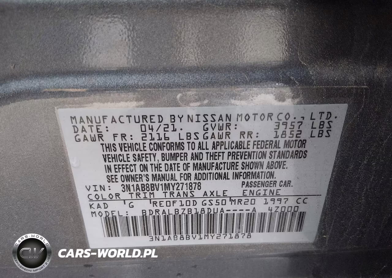 2021 Nissan Sentra S Xtronic Cvt VIN:3N1AB8BV1MY271878 - 9