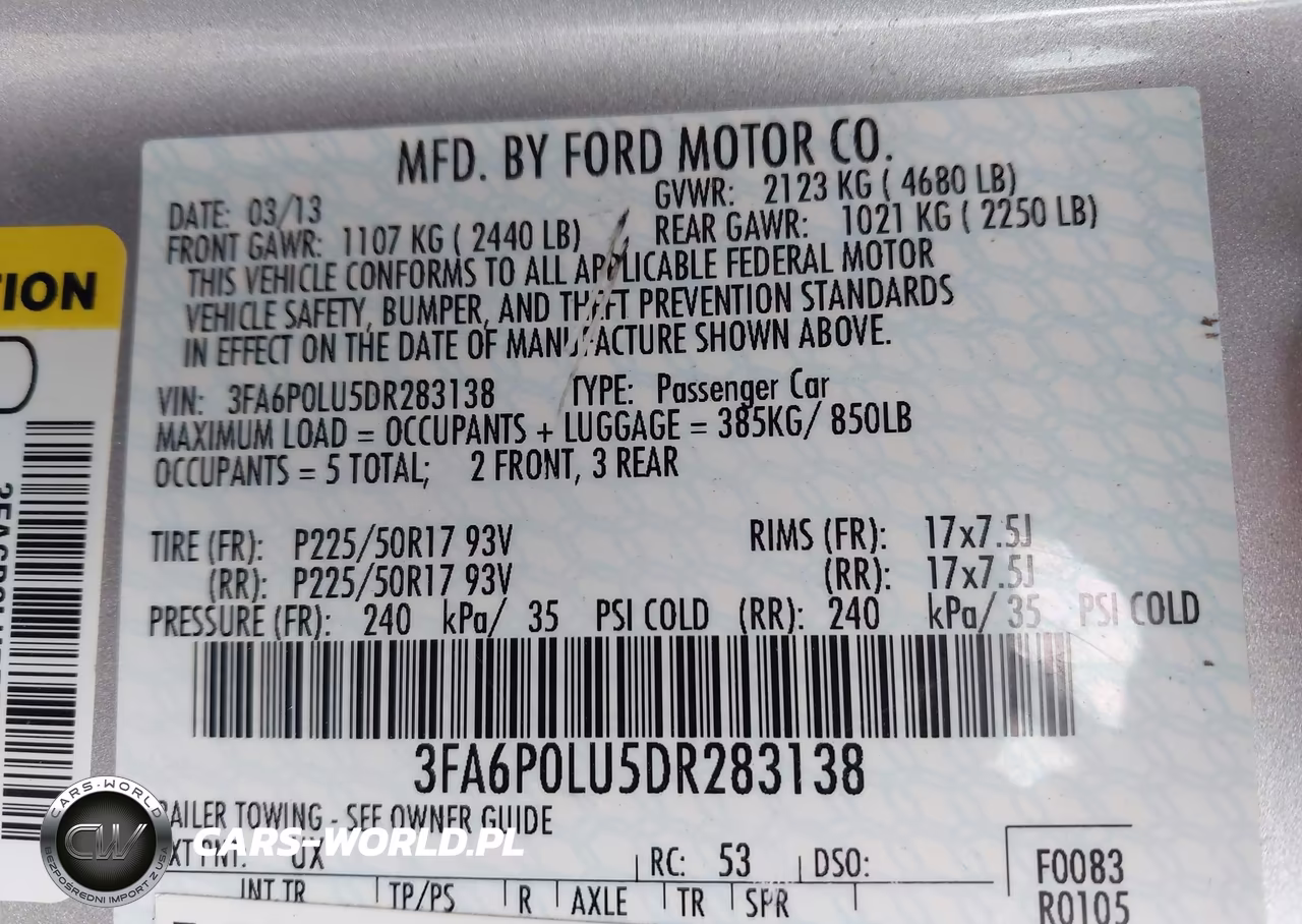 2013 Ford Fusion Hybrid Se VIN:3FA6P0LU5DR283138 - 9