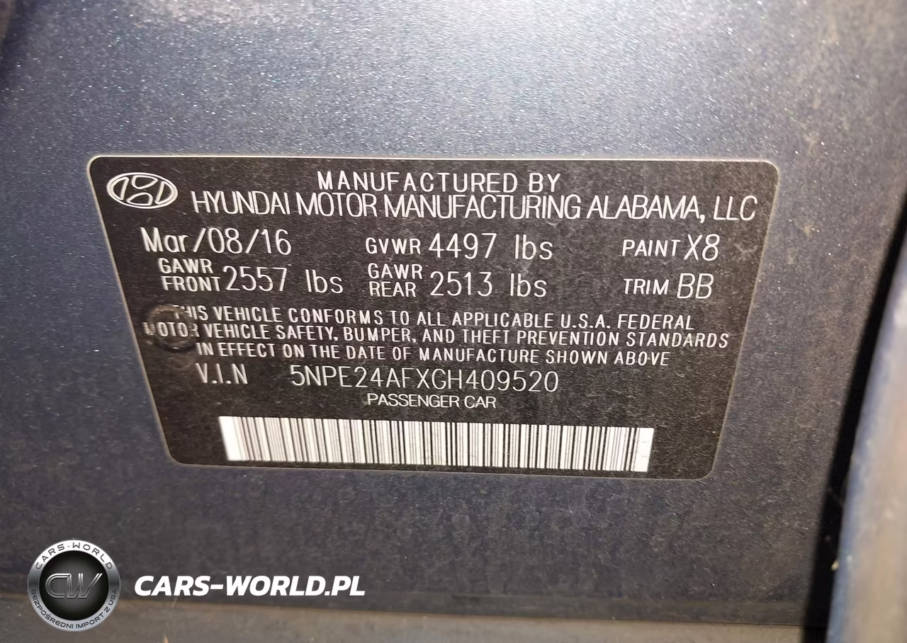 2016 Hyundai Sonata VIN:5NPE24AFXGH409520 - 9