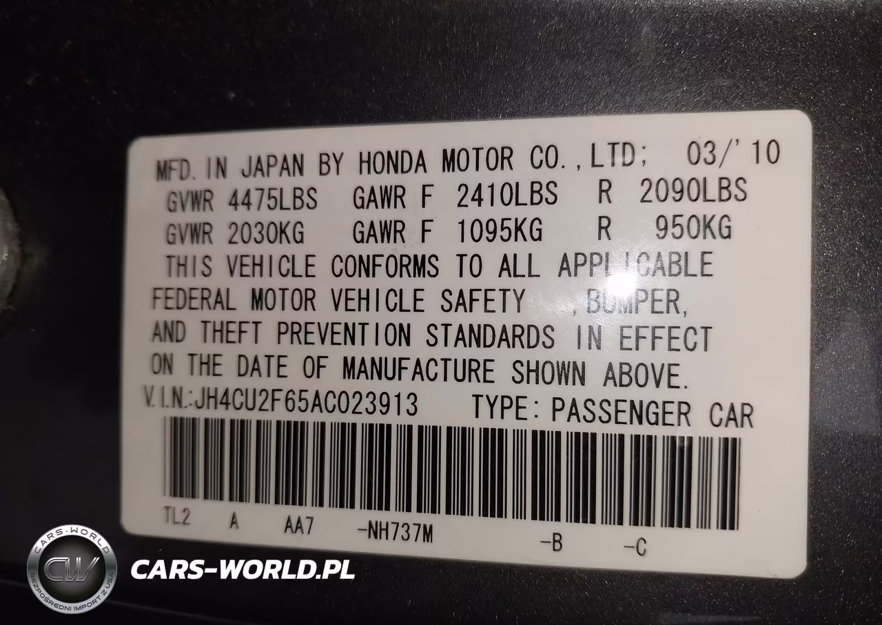 2010 Acura Tsx 2.4 VIN:JH4CU2F65AC023913 - 9
