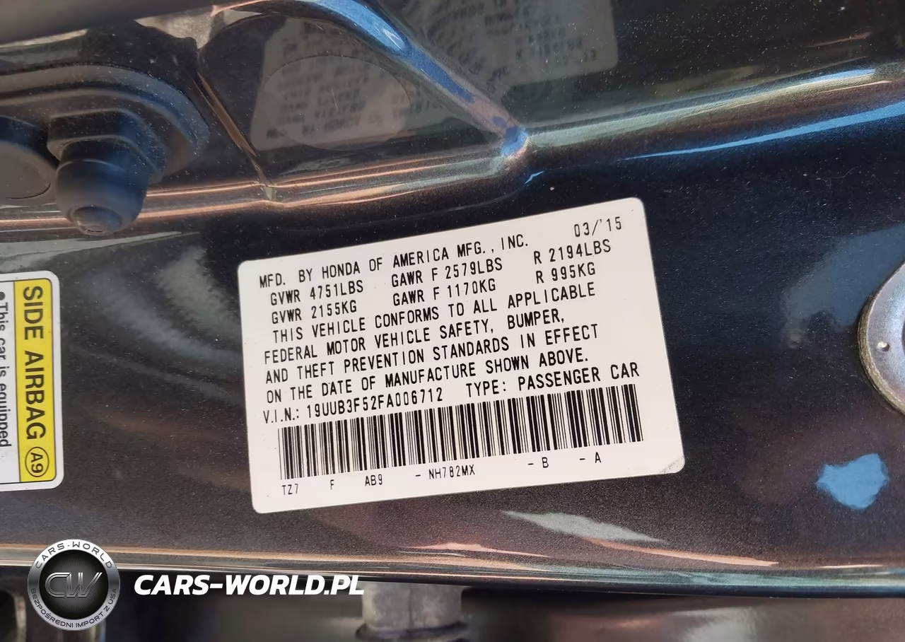 2015 Acura Tlx V6 Tech VIN:19UUB3F52FA006712 - 9
