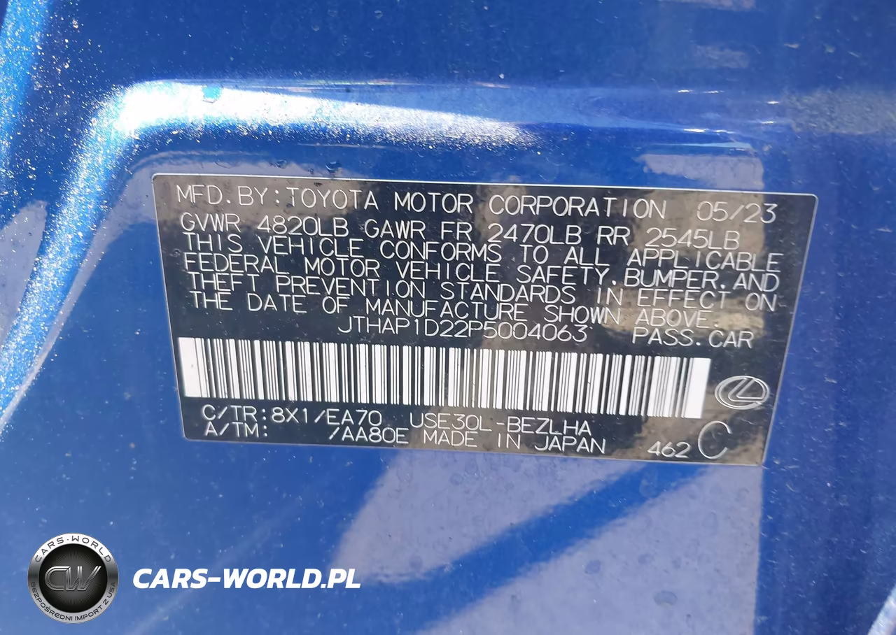 2023 Lexus Is 500 F Sport Performance Premium VIN:JTHAP1D22P5004063 - 9