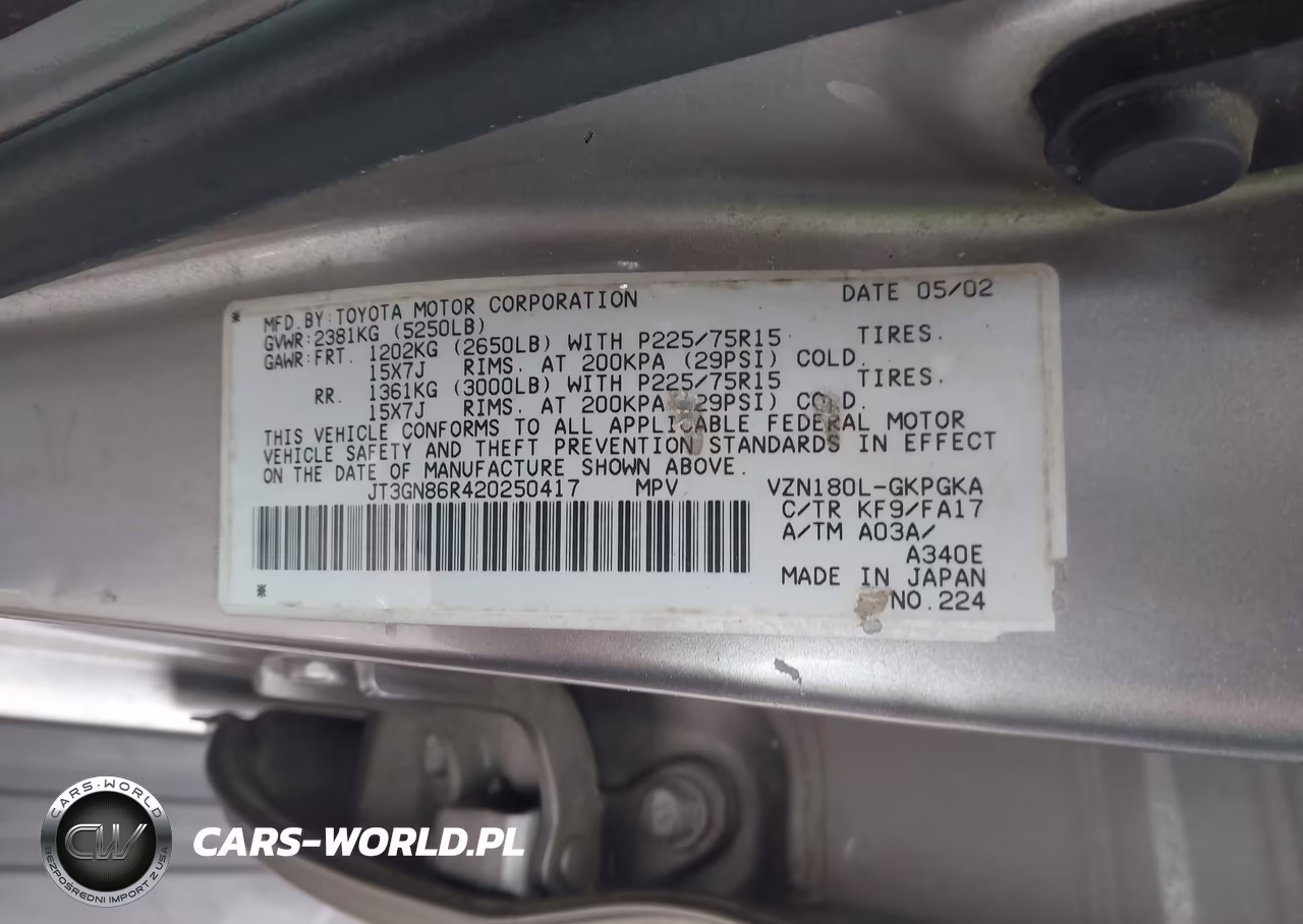 2002 Toyota 4Runner Sr5 V6 VIN:JT3GN86R420250417 - 9