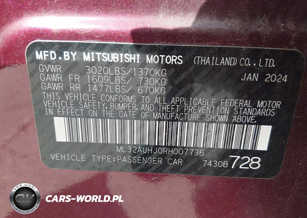 2024 Mitsubishi Mirage Es-Le VIN:ML32AUHJ0RH007736 - 9