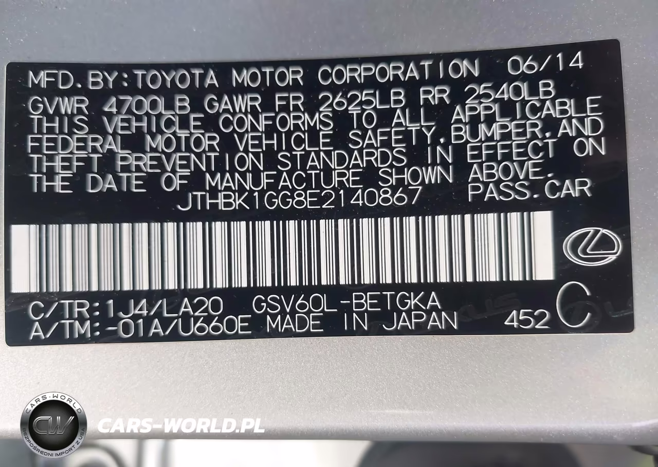 2014 Lexus Es 350 VIN:JTHBK1GG8E2140867 - 9