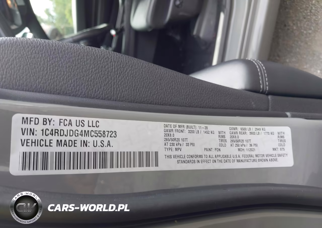 2021 Dodge Durango Gt Plus Awd VIN:1C4RDJDG4MC558723 - 9