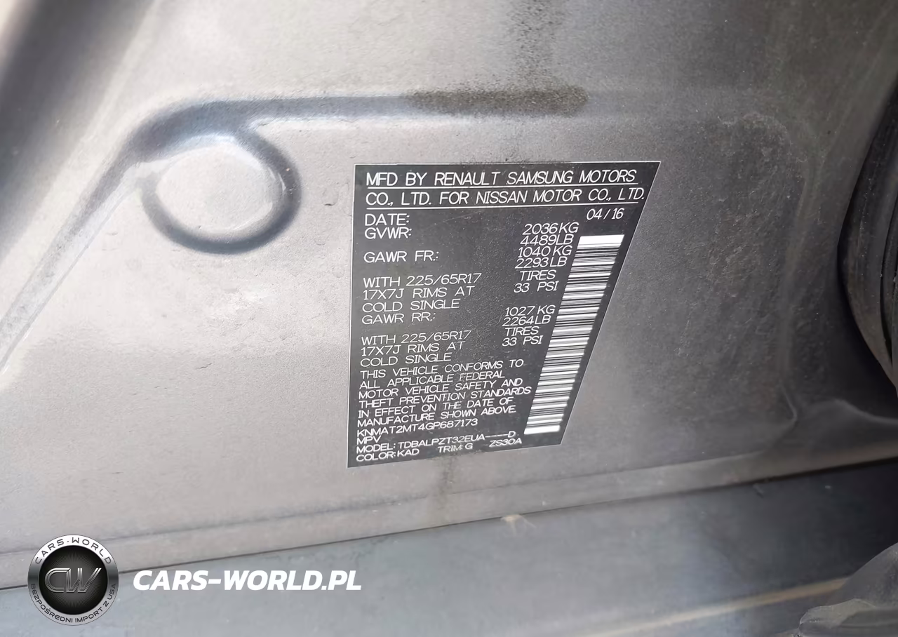 2016 Nissan Rogue S-Sl-Sv VIN:KNMAT2MT4GP687173 - 9