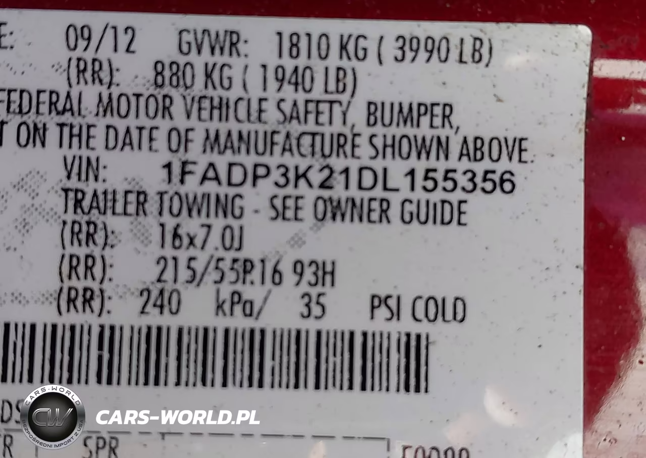 2013 Ford Focus Se VIN:1FADP3K21DL155356 - 9