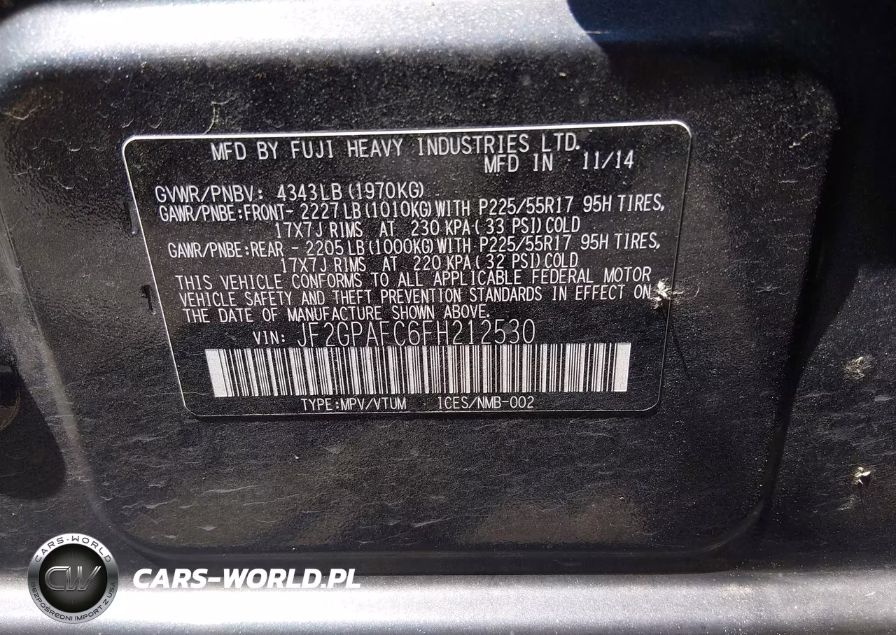 2015 Subaru Xv Crosstrek 2.0I Premium VIN:JF2GPAFC6FH212530 - 9