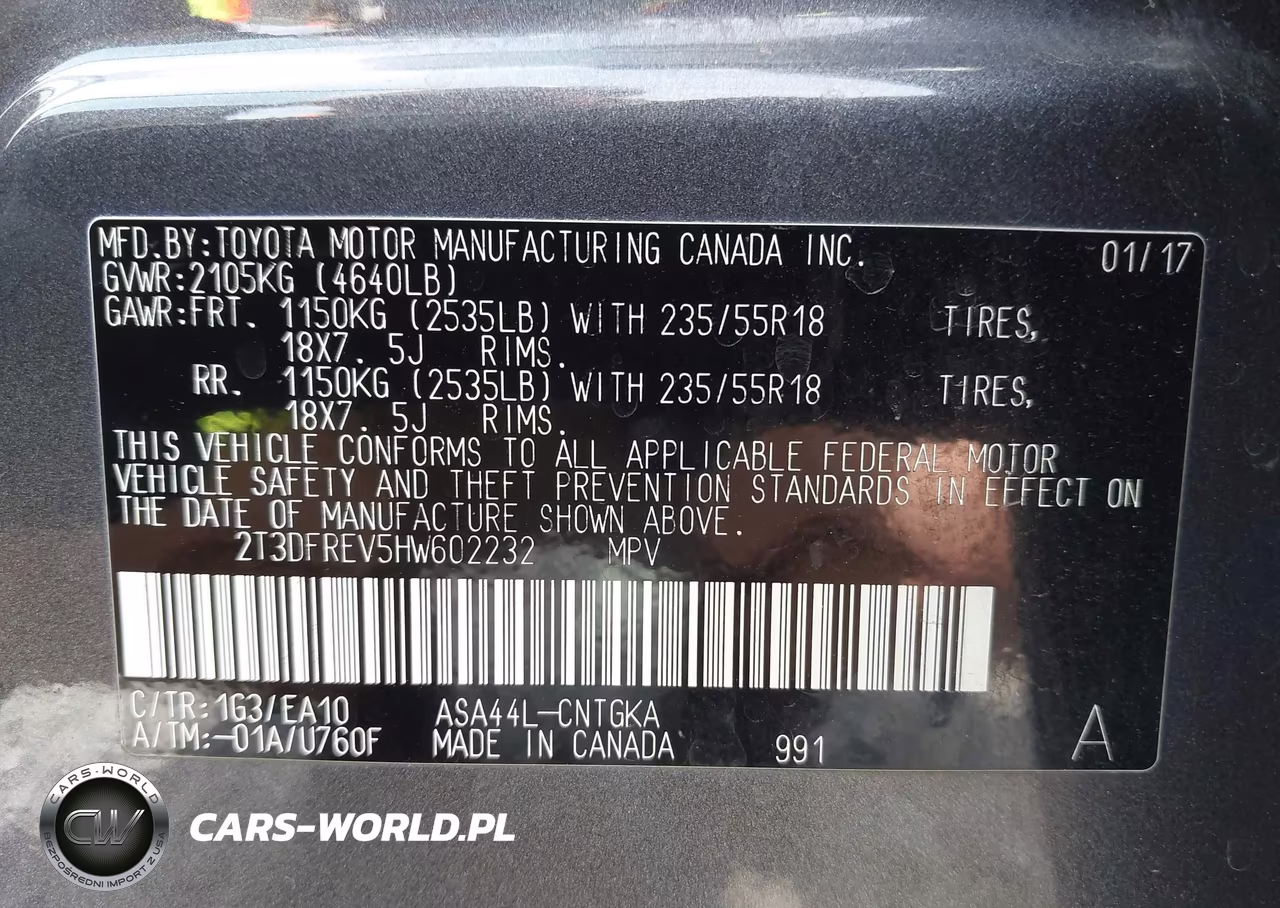 2017 Toyota Rav4 Limited VIN:2T3DFREV5HW602232 - 9