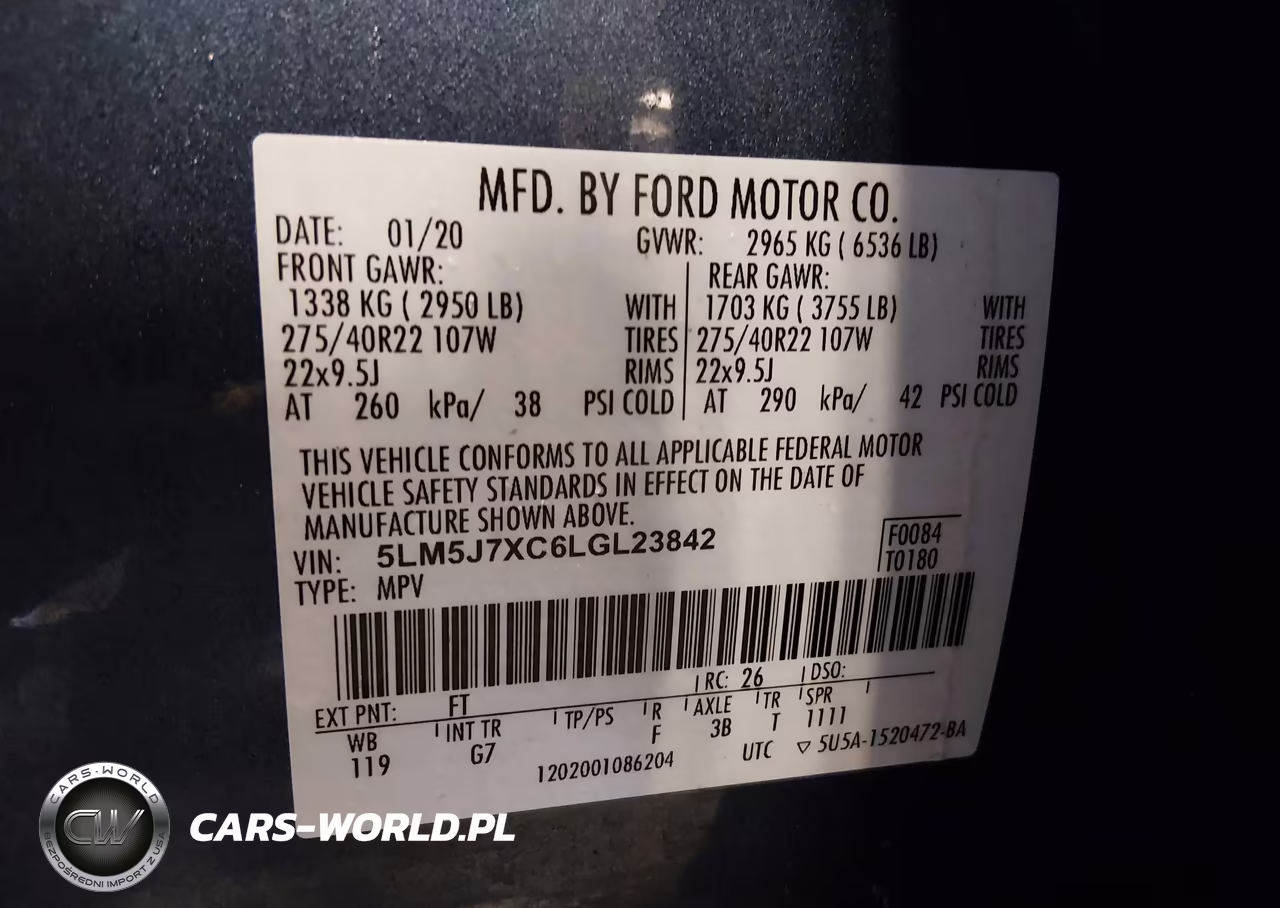 2020 Lincoln Aviator Reserve VIN:5LM5J7XC6LGL23842 - 9
