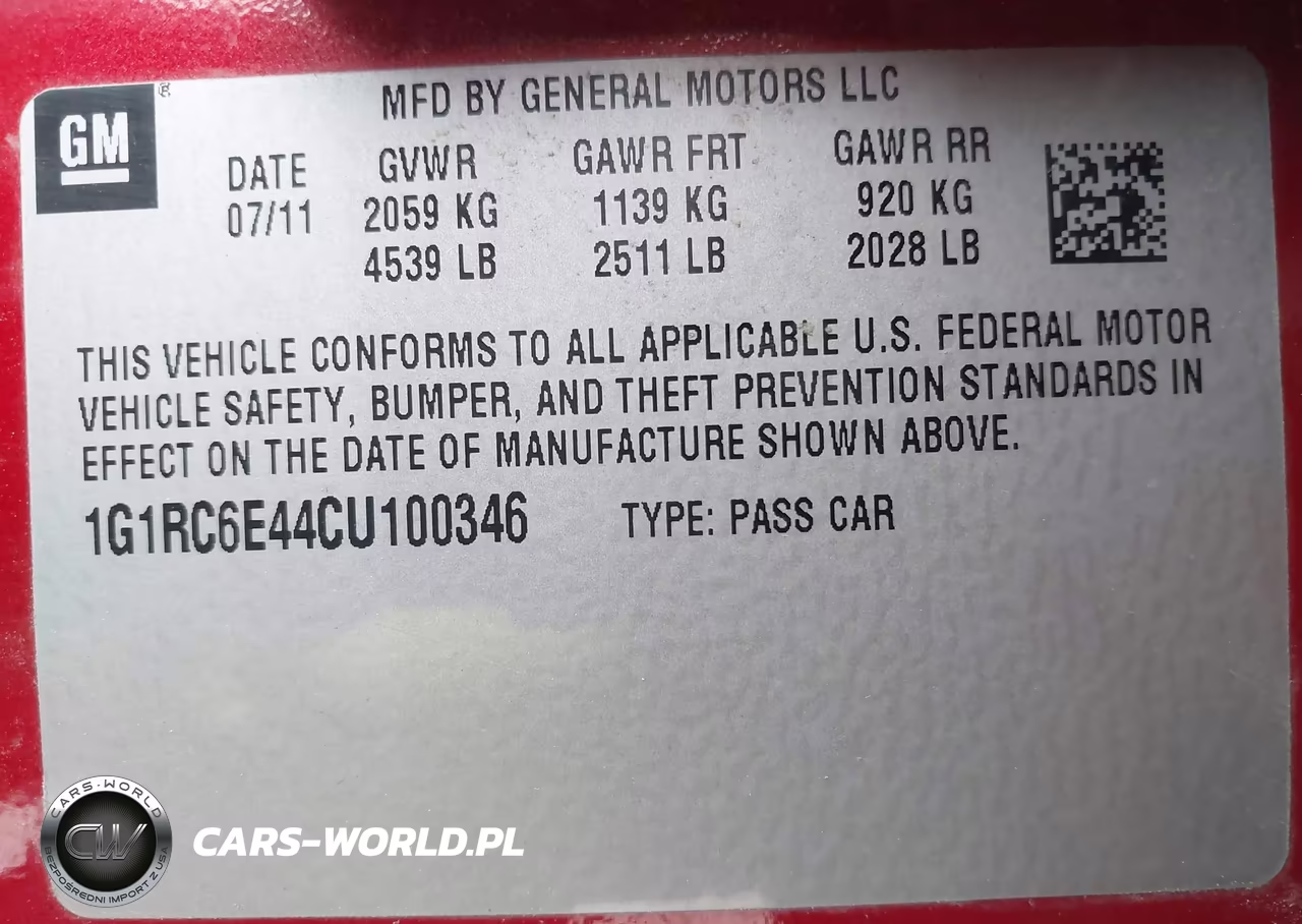 2012 Chevrolet Volt VIN:1G1RC6E44CU100346 - 9