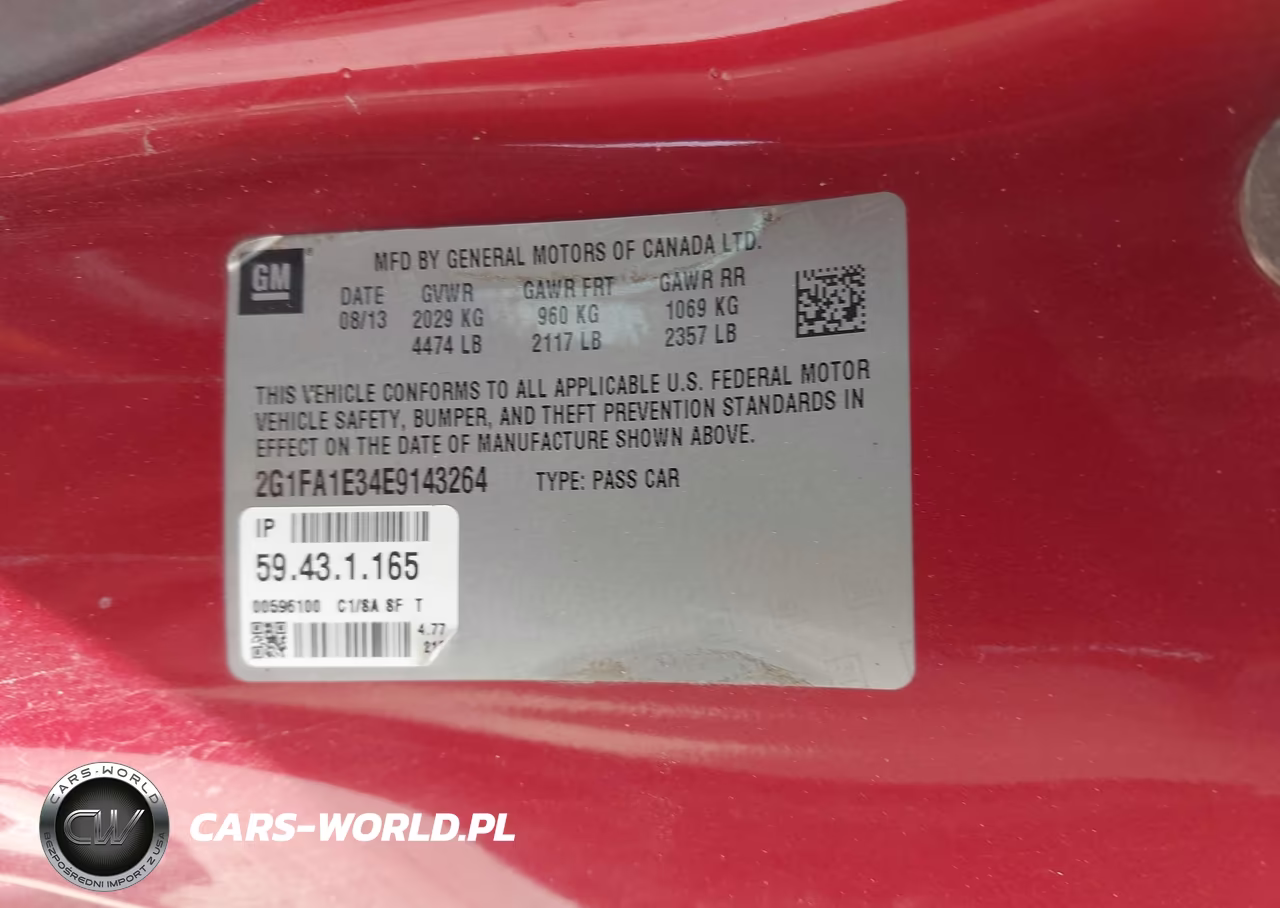 2014 Chevrolet Camaro 2Ls VIN:2G1FA1E34E9143264 - 9