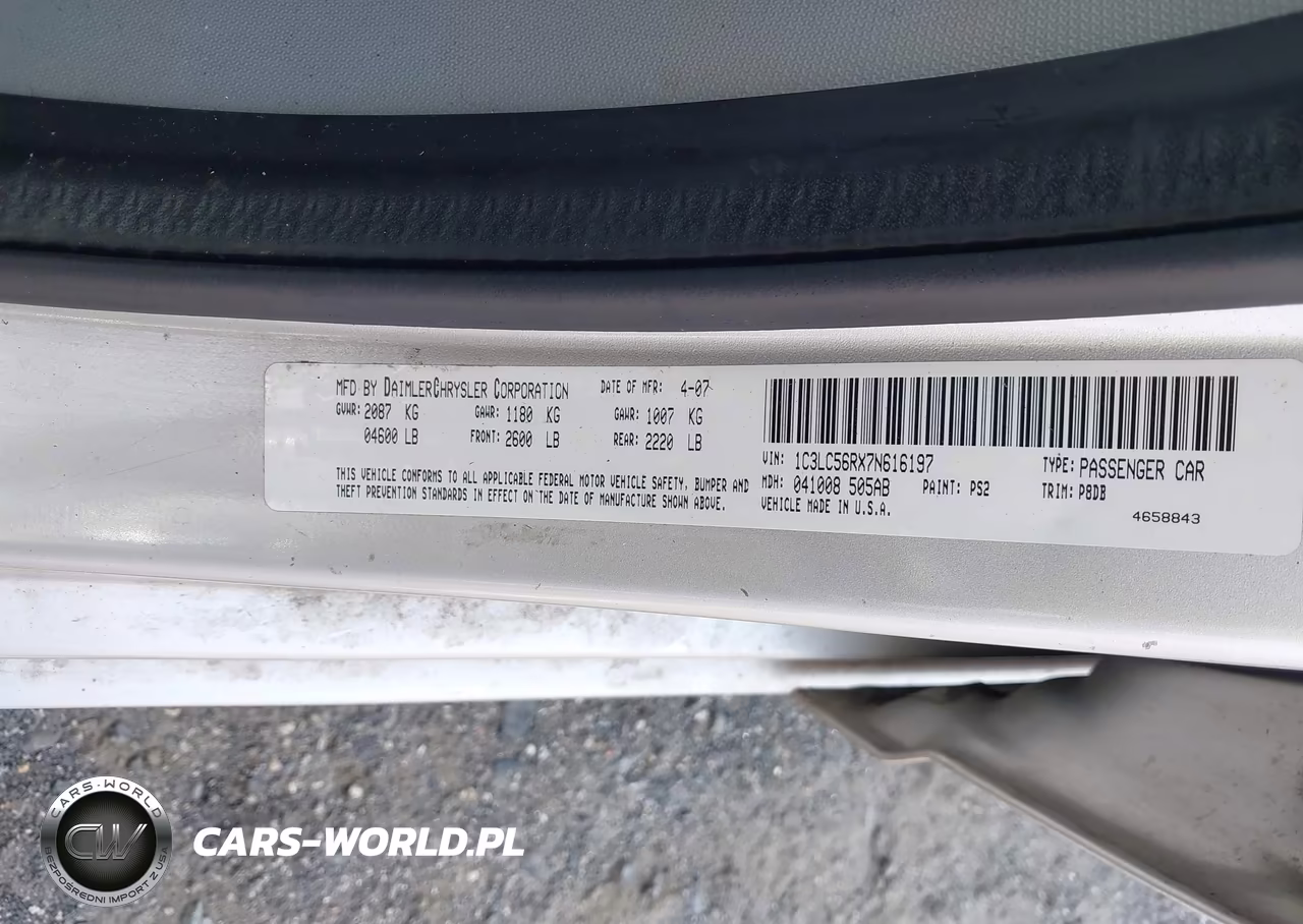 2007 Chrysler Sebring Touring VIN:1C3LC56RX7N616197 - 9