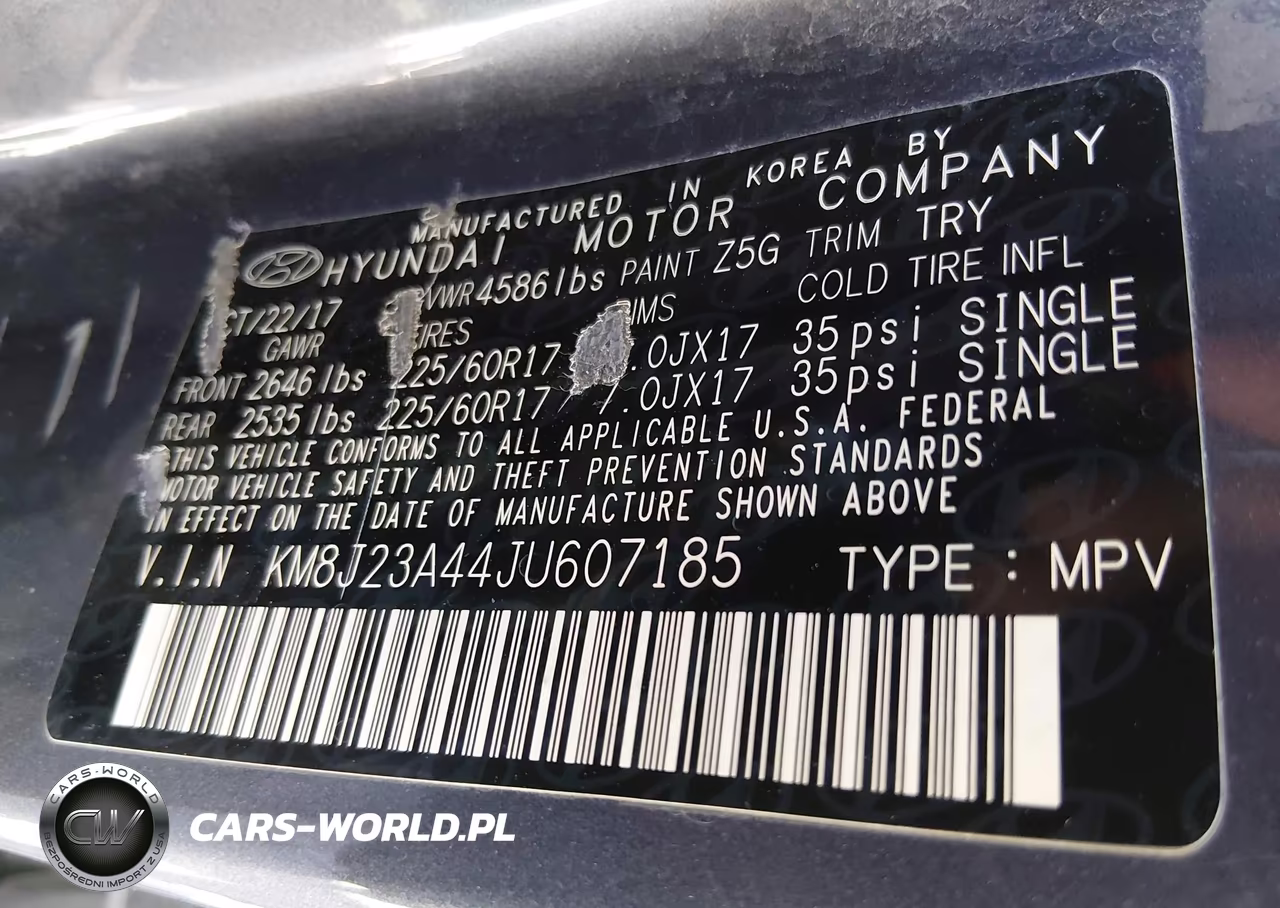 2018 Hyundai Tucson Se VIN:KM8J23A44JU607185 - 9