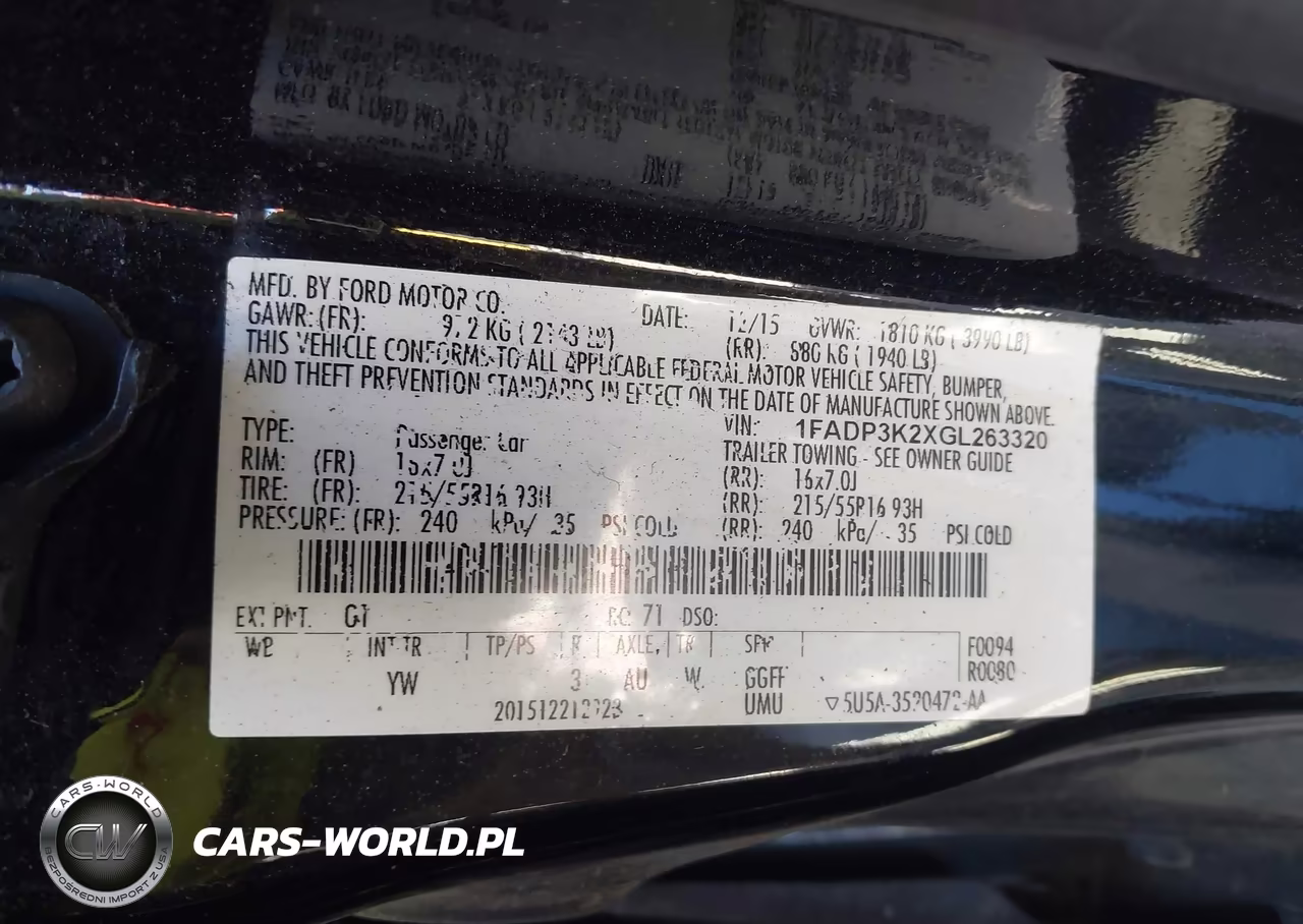 2016 Ford Focus Se VIN:1FADP3K2XGL263320 - 9