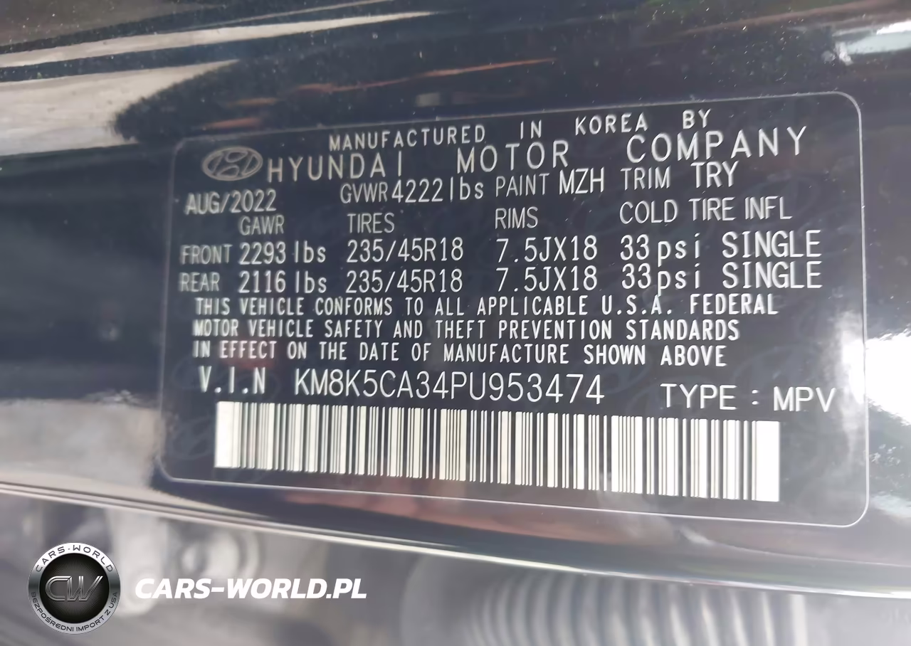2023 Hyundai Kona Limited VIN:KM8K5CA34PU953474 - 9