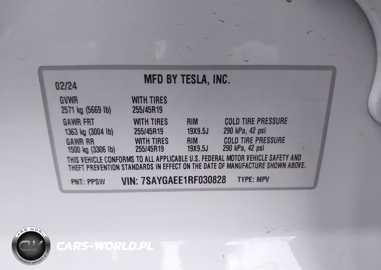 2024 Tesla Model Y Long Range Dual Motor All-Wheel Drive VIN:7SAYGAEE1RF030828 - 9