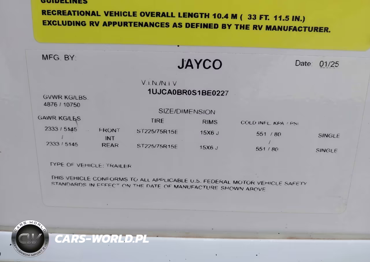 2025 Jayco Eagle Rlc Ht 29 5Th Whl Travel Trailer VIN:1UJCA0BR0S1BE0227 - 9
