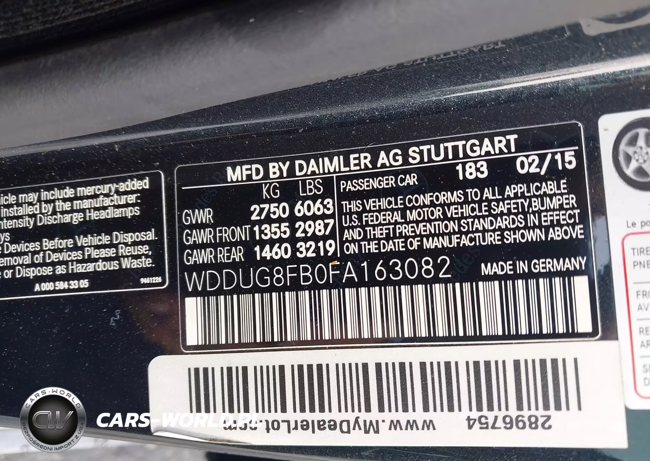 2015 Mercedes-Benz S 550 4Matic VIN:WDDUG8FB0FA163082 - 9