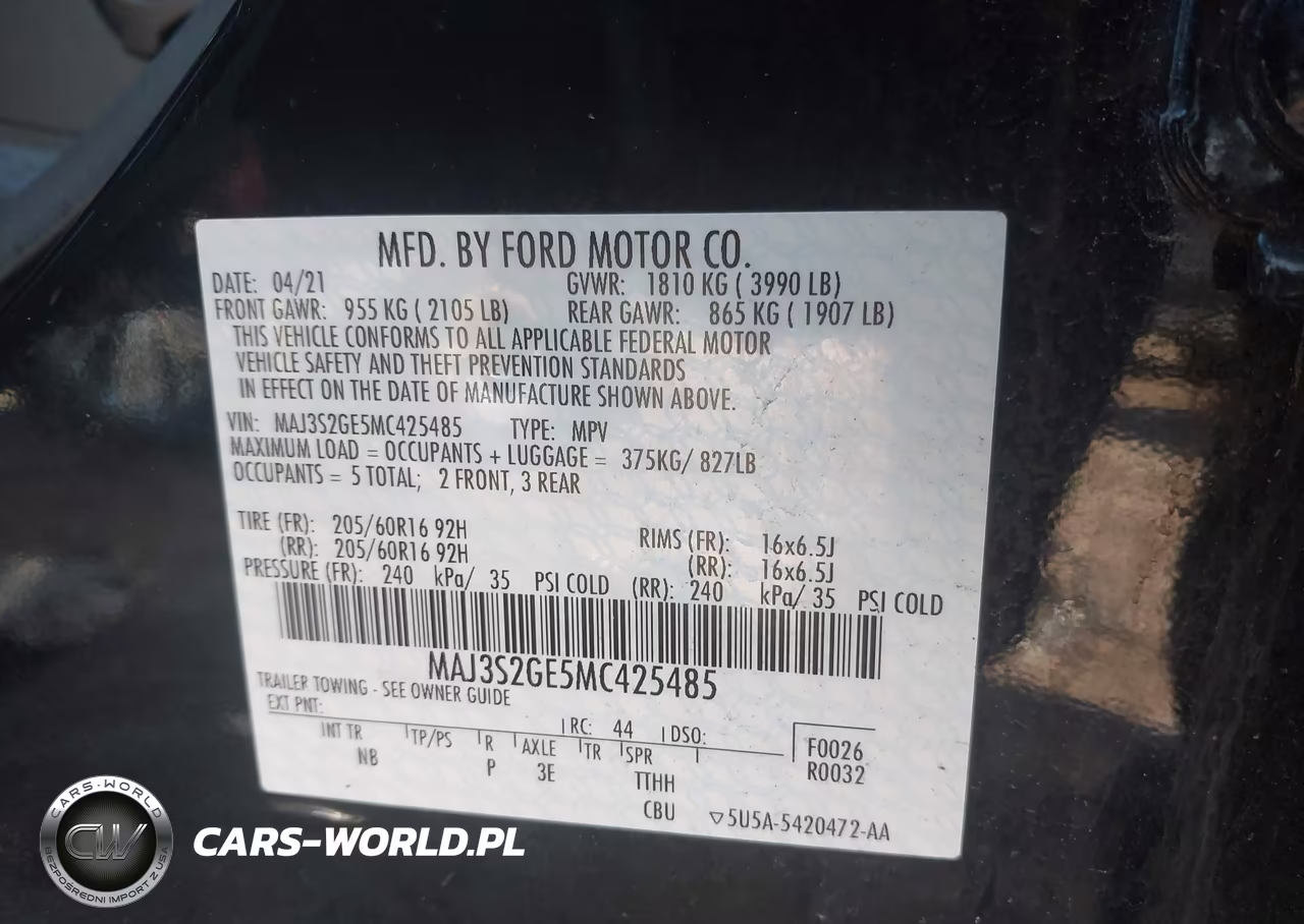 2021 Ford Ecosport Se VIN:MAJ3S2GE5MC425485 - 9