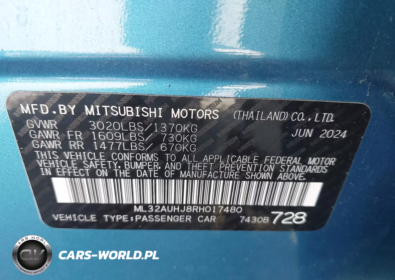 2024 Mitsubishi Mirage Es-Le VIN:ML32AUHJ8RH017480 - 9