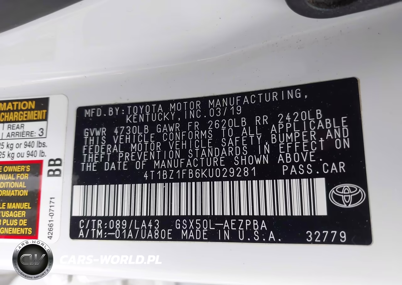2019 Toyota Avalon Limited VIN:4T1BZ1FB6KU029281 - 9