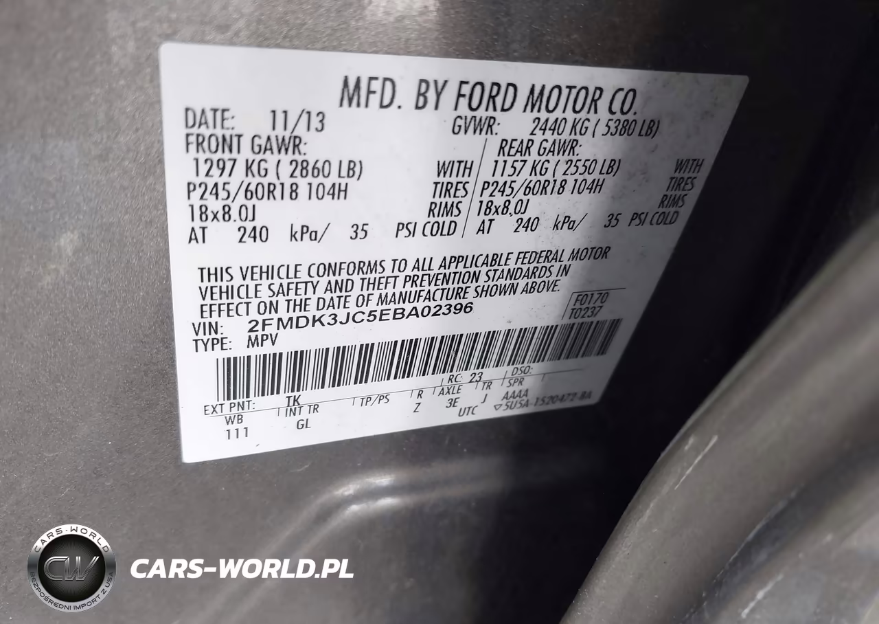 2014 Ford Edge Sel VIN:2FMDK3JC5EBA02396 - 9