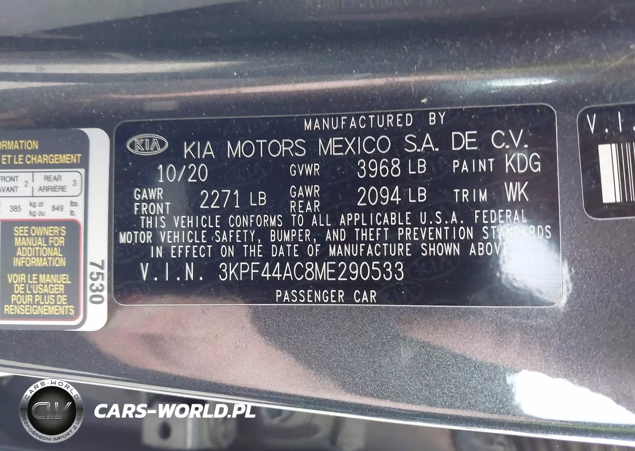 2021 Kia Forte Gt VIN:3KPF44AC8ME290533 - 9