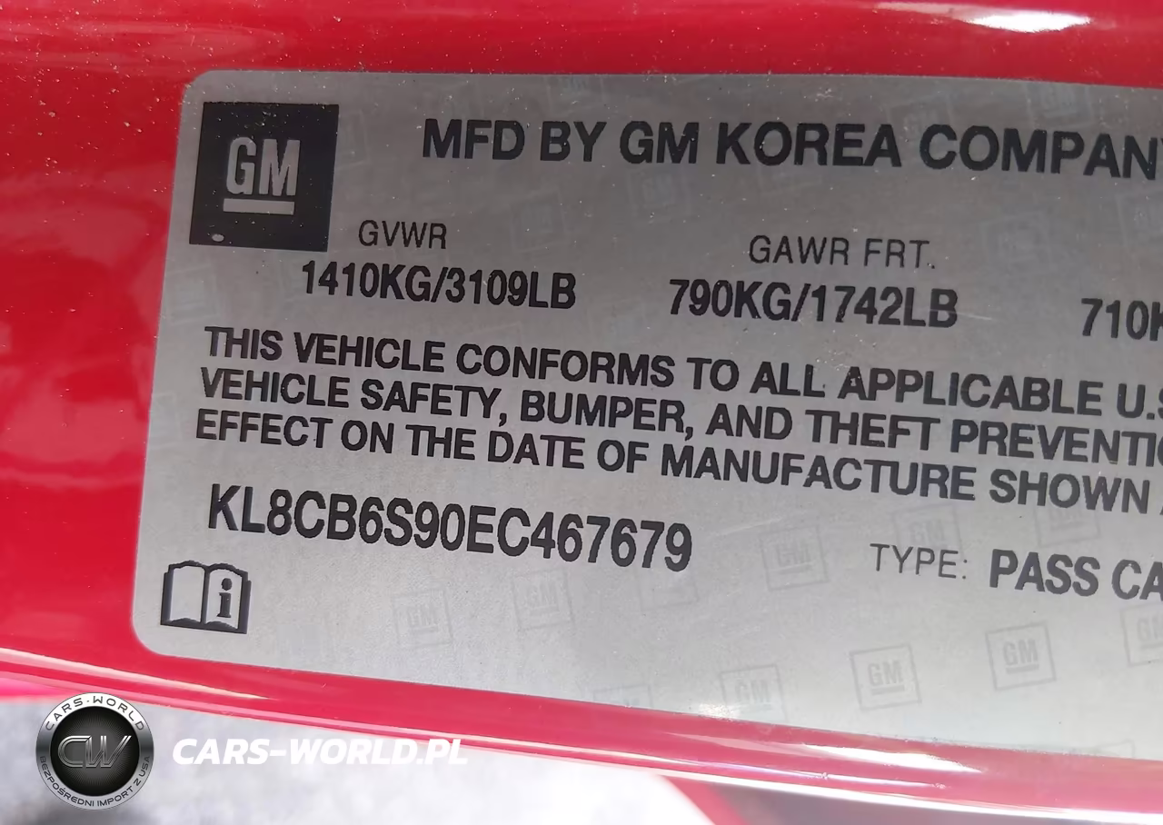 2014 Chevrolet Spark Ls Auto VIN:KL8CB6S90EC467679 - 9