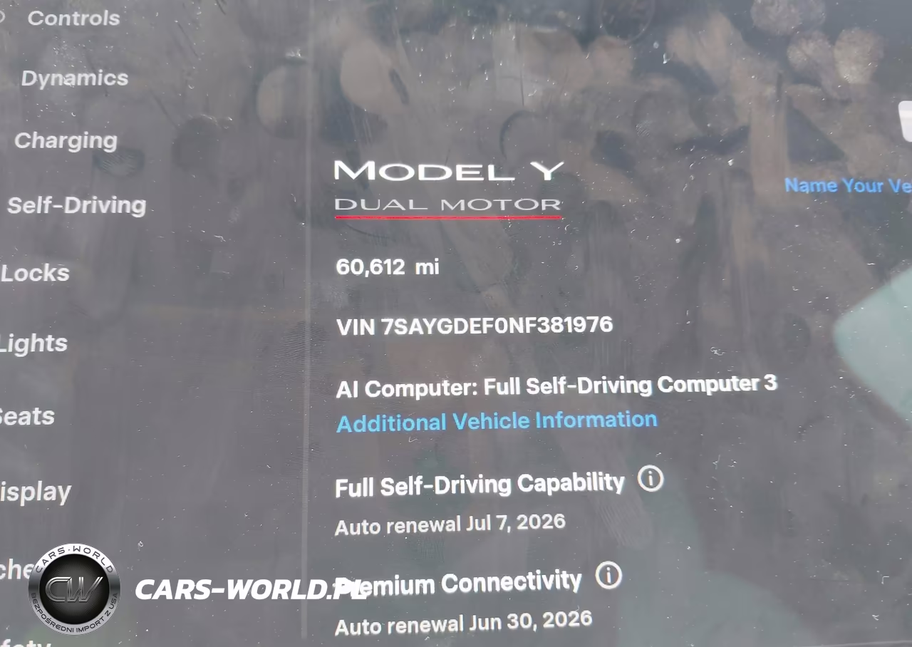 2022 Tesla Model Y Performance Dual Motor All-Wheel Drive VIN:7SAYGDEF0NF381976 - 15