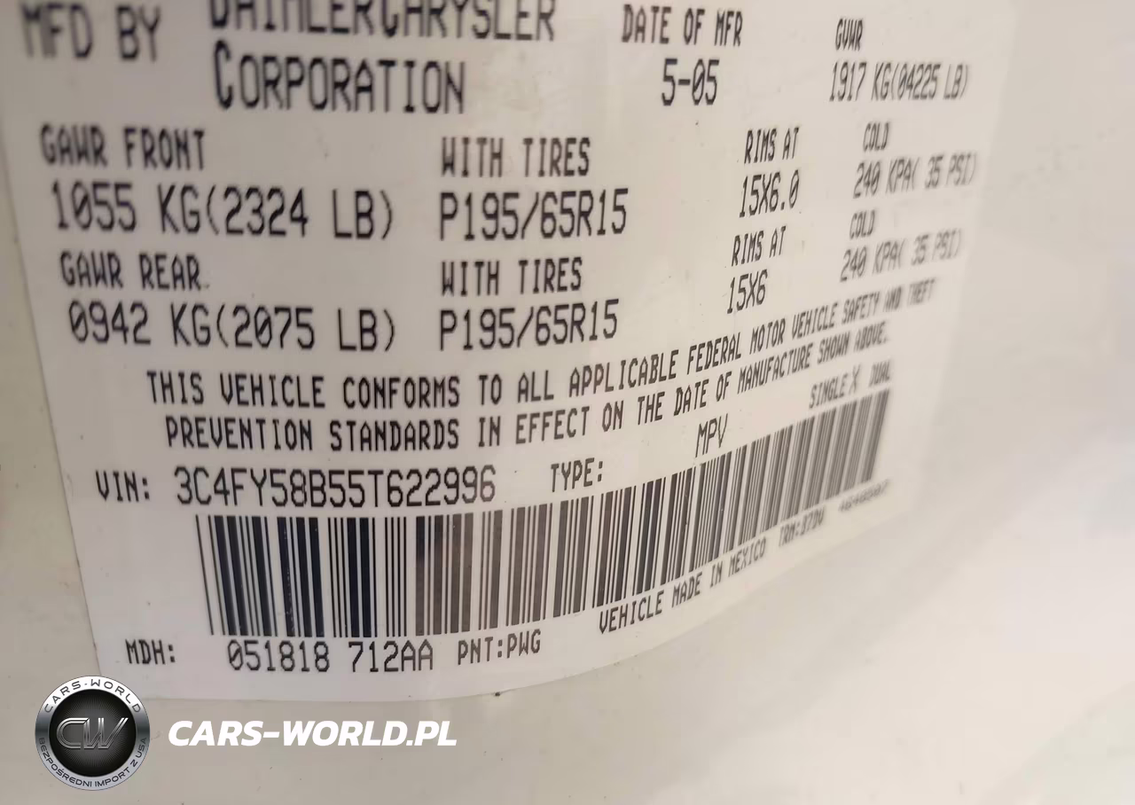 2005 Chrysler Pt Cruiser Touring VIN:3C4FY58B55T622996 - 9