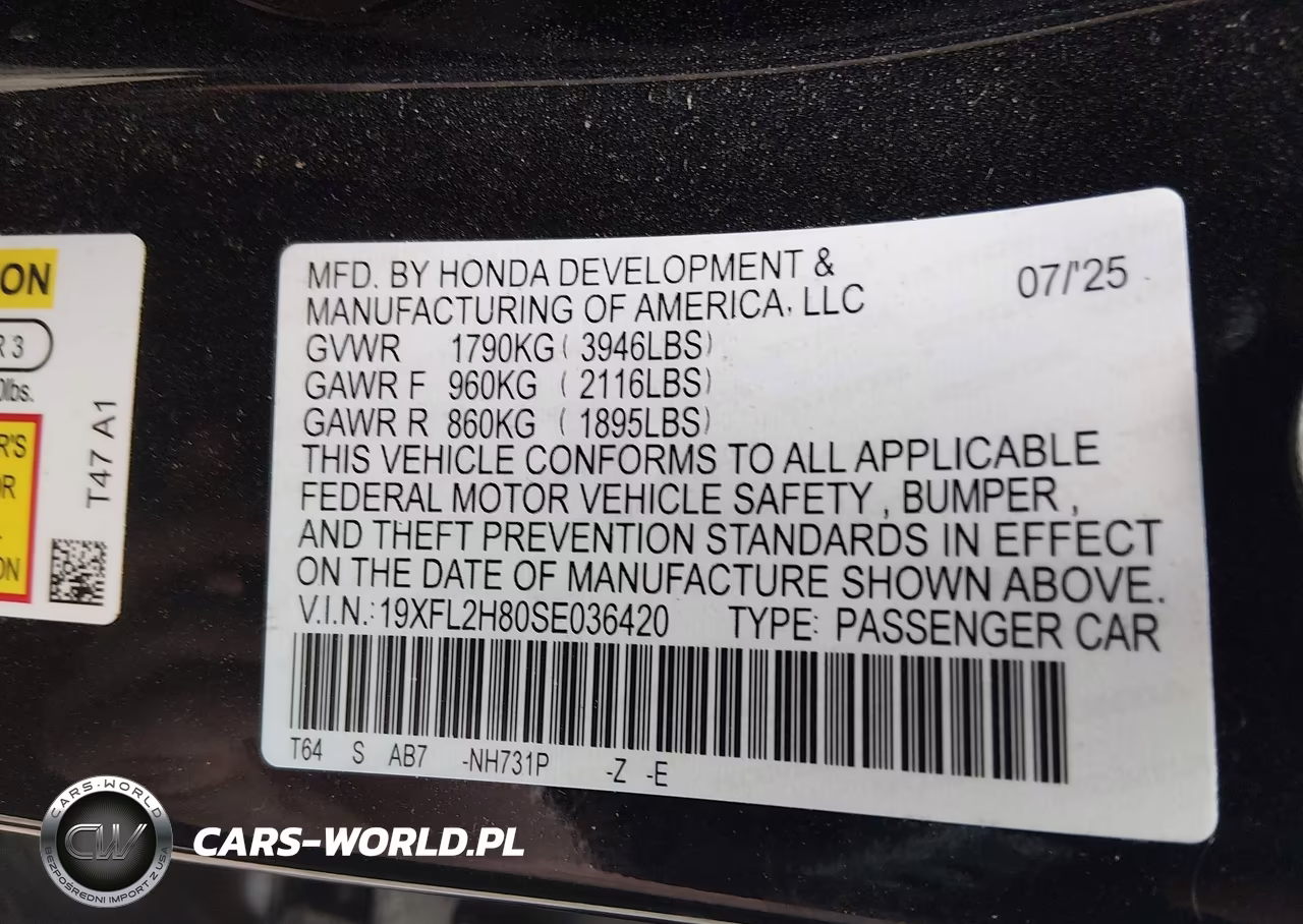 2025 Honda Civic Sedan Sport VIN:19XFL2H80SE036420 - 9