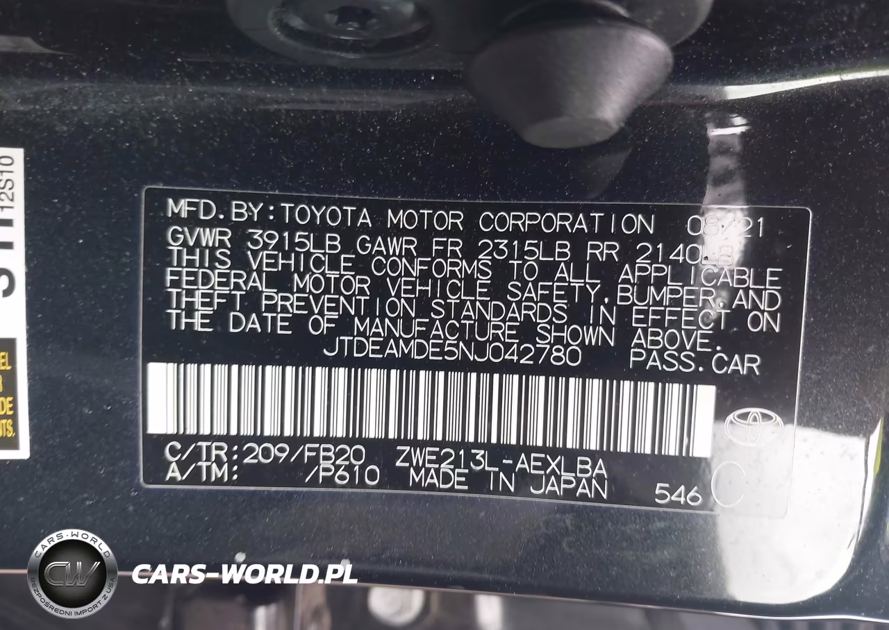 2022 Toyota Corolla Hybrid Le VIN:JTDEAMDE5NJ042780 - 9
