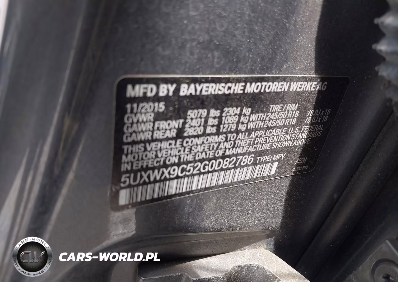 2016 BMW X3 xDrive28I VIN:5UXWX9C52G0D82786 - 9