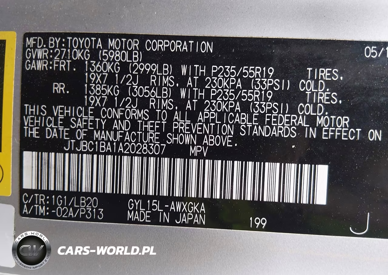 2010 Lexus Rx 450H VIN:JTJBC1BA1A2028307 - 9