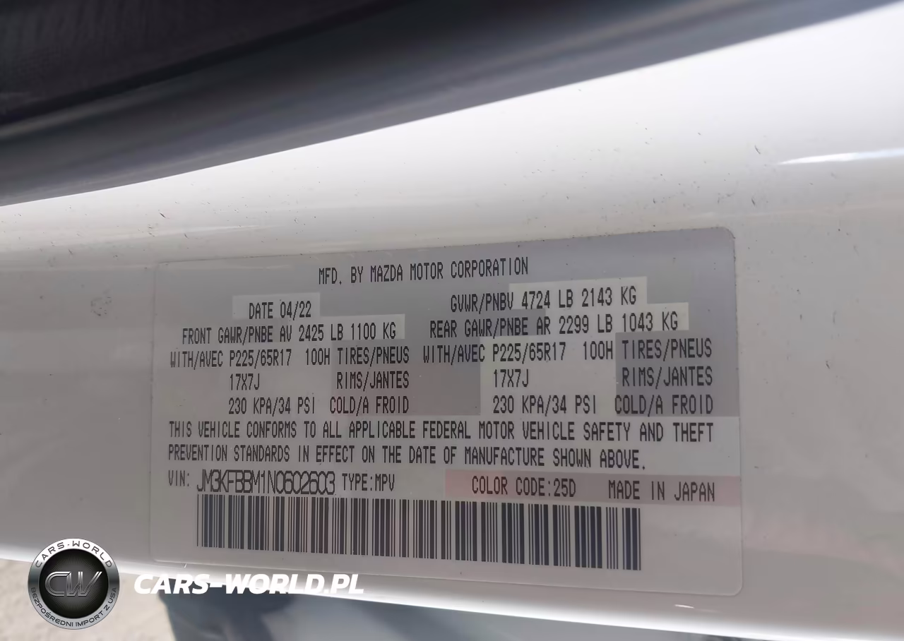 2022 Mazda Cx-5 2.5 S Select VIN:JM3KFBBM1N0602603 - 9